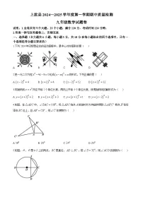 江西省赣州市上犹县2024—2025学年九年级上学期期中考试数学试题