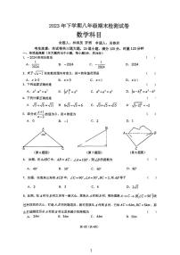 湖南省长沙市雅礼教育集团2023-2024学年八年级上学期期末考试数学试卷（含答案）
