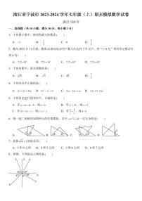 浙江省宁波市2023-2024学年七年级（上）期末模拟数学试卷（原卷版+解析版）