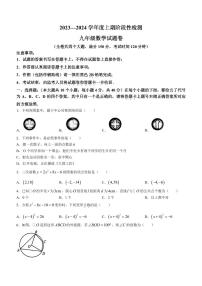 重庆市巴南区2023-2024学年九年级上学期期末数学试题（含答案）