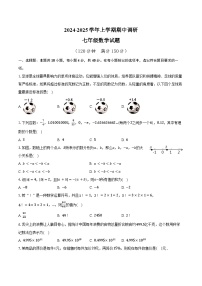 山东省聊城市莘县四校联考2024-2025学年七年级上学期11月期中考试数学试题