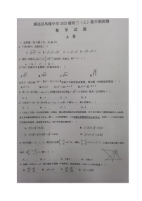 四川省内江市威远县凤翔中学2024-2025学年九年级上学期期中考试数学试题