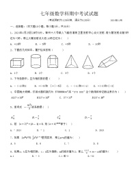 广东省梅州市兴宁市实验学校2024-2025学年七年级上学期11月期中考试数学试题
