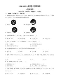 辽宁省鞍山市岫岩满族自治县2024～2025学年九年级(上)期中数学试卷(含答案)