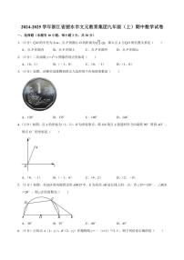 浙江省丽水市文元教育集团2024～2025学年九年级(上)期中数学试卷(含答案)