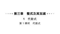 初中数学北师大版（2024）七年级上册（2024）1 代数式作业课件ppt