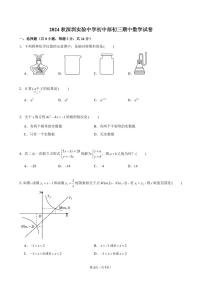 广东省深圳市深圳实验中学初中部2024-2025学年九年级期中数学试题