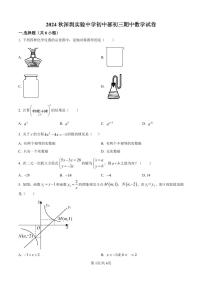 广东省深圳市深圳实验中学中学部2024-2025学年九年级上学期期中数学试题