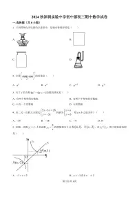 广东省深圳市深圳实验中学中学部2024-2025学年九年级上学期期中数学试题