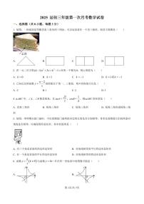 广东省深圳市深圳外国语学校2024-2025学年九年级上学期第一次月考数学试题