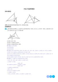 手拉手旋转模型（全等模型探究）练习-中考数学专题