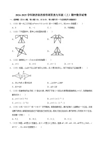 陕西省西安市周至县2024-2025学年上学期九年级期中数学试卷