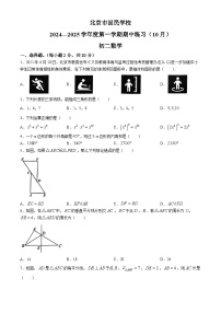 北京市回民中学2024－2025学年八年级上学期期中考试数学试卷(无答案)