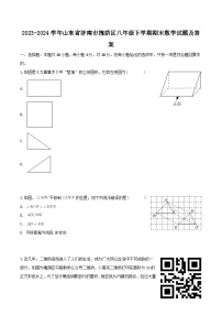 2023-2024学年山东省济南市槐荫区八年级下学期期末数学试题及答案