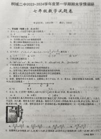 安徽省安庆桐城市第二中学2023-2024学年七年级上学期期末考试数学