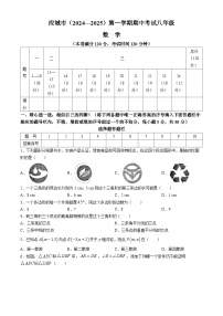 湖北省孝感市应城市2024-2025学年八年级上学期期中数学试题(无答案)