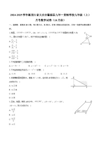 黑龙江省大庆市肇源县九年一贯制学校2024-2025学年九年级上学期月考数学试卷（10月份）