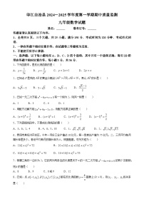 贵州省铜仁市印江土家族苗族自治县2024-2025学年九年级上学期11月期中数学试题