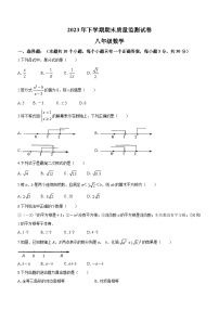 2023-2024学年湖南省湘潭市雨湖区八年级（上）期末数学试卷