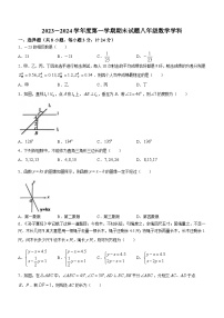 2023-2024学年陕西省西安市新城区爱知初级中学八年级（上）期末数学试卷
