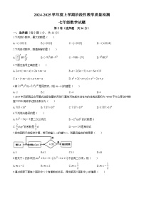 山东省临沂市莒南县2024-2025学年七年级上学期11月期中考试数学试题