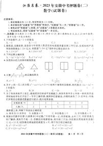 江淮名卷2023年安徽中考押题卷（二）数学试卷