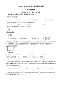 江苏省无锡天一中学（实验学校）2024—2025学年上学期九年级期中考试数学试题(无答案)