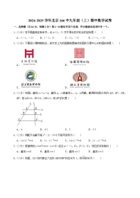 北京市第一六六中学2024--2025学年上学期九年级期中数学测试卷