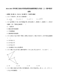 浙江省杭州市保俶塔实验教育集团2024-2025学年九年级上学期期中数学试卷