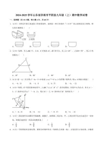 2024～2025学年山东省济南市平阴县九年级(上)期中数学试卷(含答案)