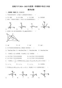 2024～2025学年安徽省宣城市第六中学八年级(上)期中数学试卷(含答案)