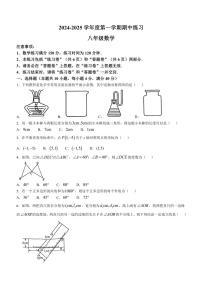 2024～2025学年安徽省合肥市庐江县八年级(上)期中数学试卷(含答案)