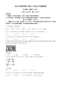 2024～2025学年广西壮族自治区来宾市象州县九年级(上)期中数学试卷(含答案)