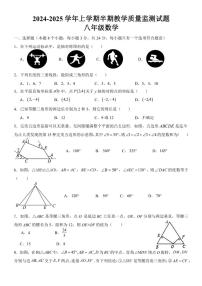 2024～2025学年四川省自贡市荣县八年级(上)期中数学试卷(含答案)