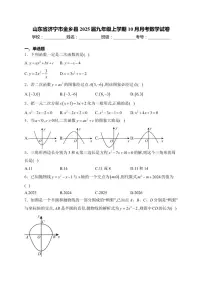 2025届山东省济宁市金乡县九年级(上)10月月考数学试卷(含解析)