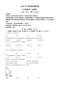 2024～2025学年湖南省永州市道县八年级(上)期中数学试卷(含答案)