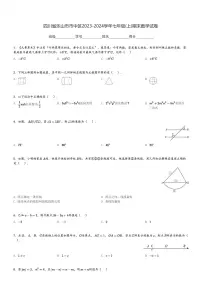 2023-2024学年四川省乐山市市中区七年级(上)期末数学试卷(含解析)
