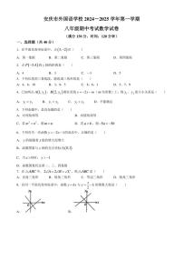 2024～2025学年安徽省安庆市大观区安庆市外国语学校八年级(上)期中数学试卷(含答案)