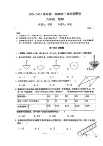 广东省深圳市深圳外国语学校（集团）宝安学校2024-2025学年九年级上学期11月期中考试数学试题