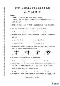 河南省周口市川汇区2024—2025学年上学期期中考试九年级数学试卷