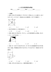 初中数学北师大版（2024）九年级上册3 正方形的性质与判定同步达标检测题