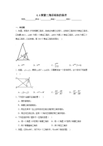 初中数学北师大版（2024）九年级上册4 探索三角形相似的条件精练