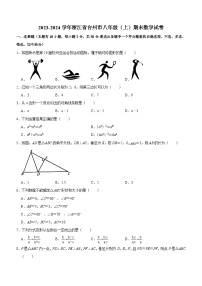 浙江省台州市2023-2024学年八年级上学期期末数学试卷（无答案）