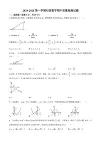 2024～2025学年山东省威海市文登区乡镇(五四制)九年级(上)期中数学试卷(含答案)