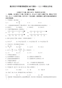 2024～2025学年重庆市育才中学教育集团七年级(上)期中考试数学试卷(含答案)