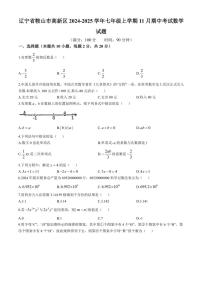 辽宁省鞍山市高新区2024～2025学年七年级(上)期中数学试卷(含答案)