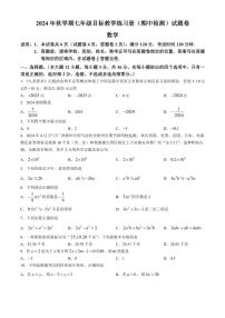 广西壮族自治区梧州市苍梧县2024—2025学年七年级(上)期中数学试卷(含答案)