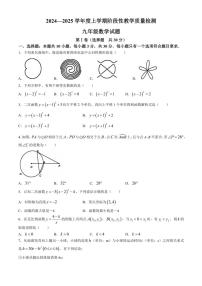 山东省临沂市莒南县2024～2025学年九年级(上)期中数学试卷(含答案)