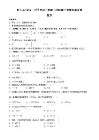 河南省新乡市封丘县2024-2025学年七年级上学期11月期中数学试题