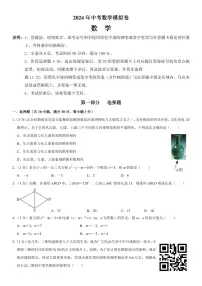 2024年广东省深圳市中考模拟考试数学卷（三模)（含答案）
